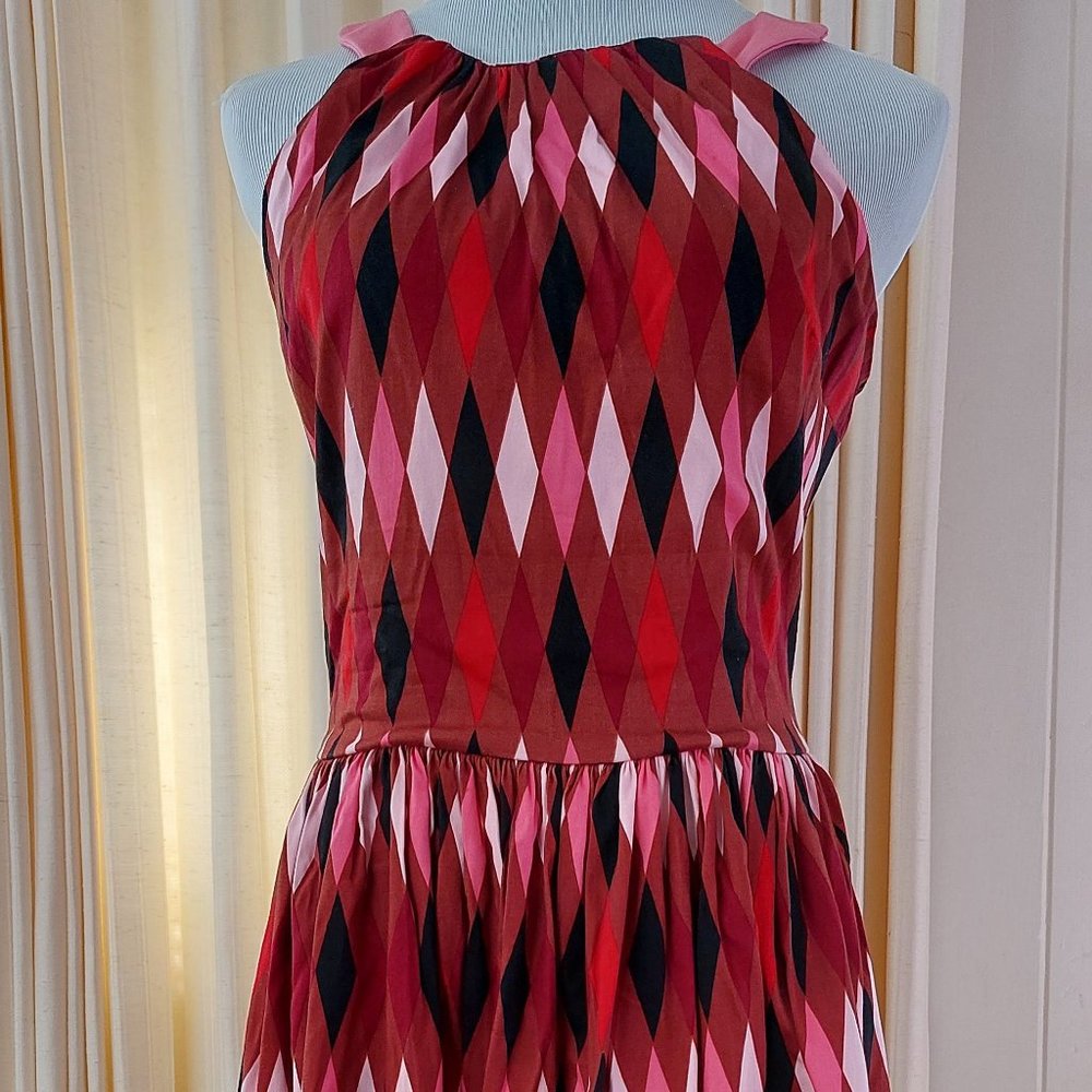 Pinup Girl Clothing - XL Brown Harlequin Harley Dress - Yardsale